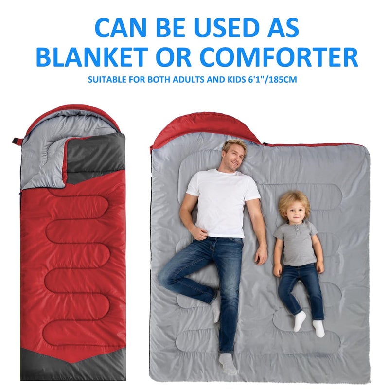 oaskys Camping Sleeping Bag - 3 Season Warm & Cool Weather - Summer Spring Fall Lightweight Waterproof for Adults Kids - Camping Gear Equipment, Traveling, and Outdoors - Image 3